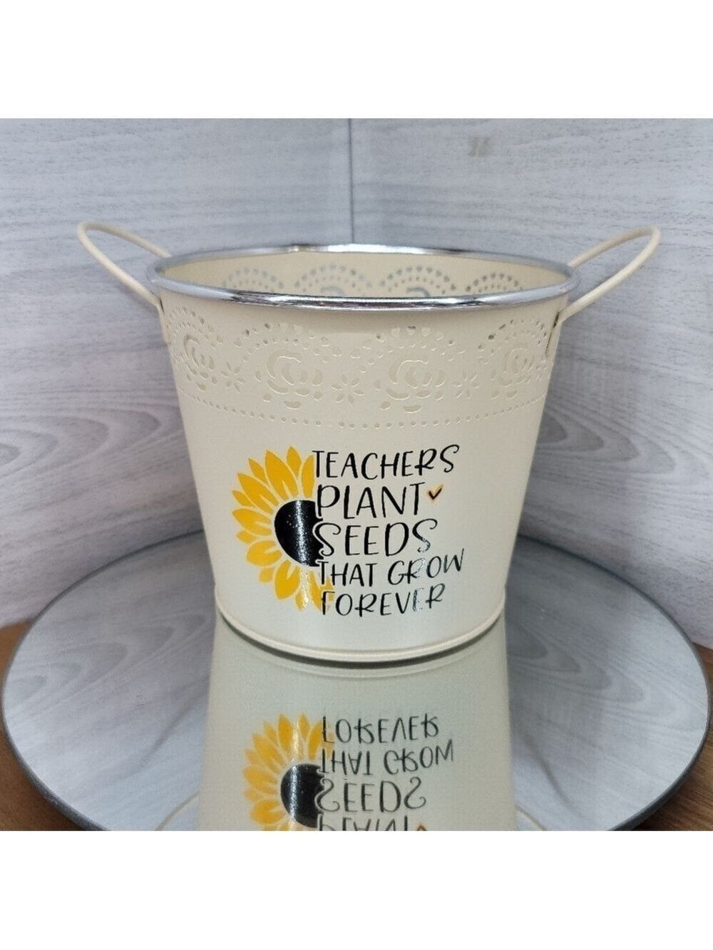 Teacher Appreciation Gift - tin planter